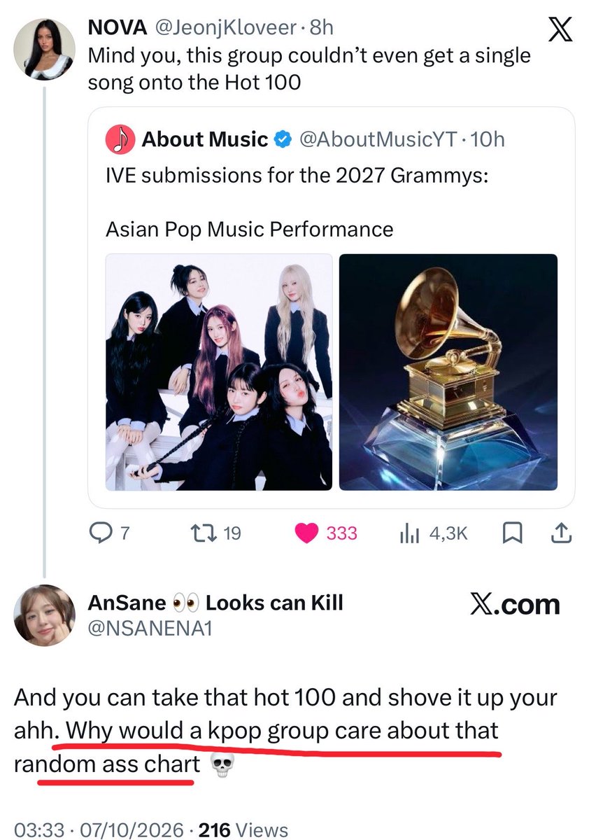 Truth0rDare007's tweet photo. Imagine being from the US and calling the @billboard Hot 100 chart “random azz chart” just because your faves never made it onto it 🥀😂 https://t.co/FYJxmdzvZz