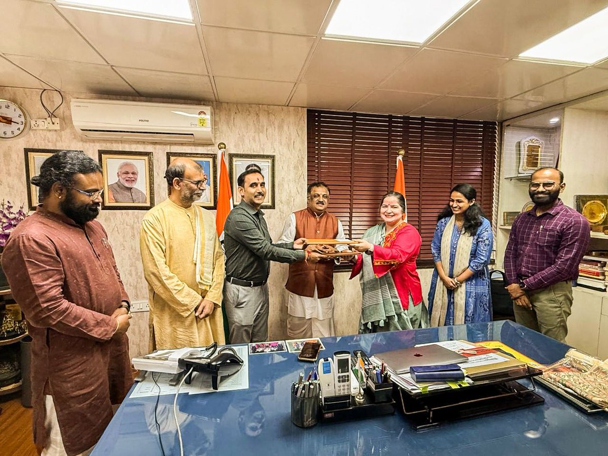 IndicaOrg's tweet photo. A New Chapter in INDICA’s Journey

INDICA is delighted to announce the signing of a Memorandum of Understanding with Central Sanskrit University (CSU) @CentralSanskrit, marking the beginning of a long-term institutional partnership for advancing Indian Knowledge Systems, Culture and Traditions.

The partnership brings together the complementary strengths of CSU and INDICA to create new possibilities in education, research, publications, curriculum development, digital initiatives, faculty and scholar engagement, capacity building and public outreach.

The MoU provides a broad framework for developing academic programmes and educational resources, undertaking collaborative research and documentation, creating knowledge resources, and exploring Centres of Excellence, Chairs, Research Centres, Fellowships and other institutional initiatives.

Following the signing and exchange, the MoU was reverentially offered at the feet of Śrī Gaṇeśa and Maharṣi Vyāsa, seeking their blessings for the journey ahead.

For INDICA, this partnership marks an important step in our continuing endeavour to preserve, protect, promote, present, advance and transmit India’s civilisational knowledge systems, culture and traditions.

We extend our heartfelt gratitude to Prof. Shrinivasa Varakhedi (@shrivarakhedi), Vice-Chancellor, Central Sanskrit University, and the entire CSU team for their vision, trust and commitment in bringing this partnership together.

We look forward to all that we can build together.

@ragamuki @dimplekaul_in @IKS_Media