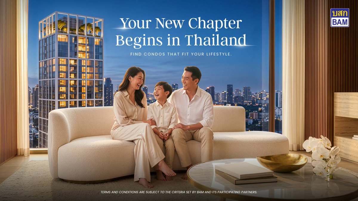 bizmatchingnews's tweet photo. BAM เปิดตัว “BAM Condos for Foreigners” เปิดทางเลือกคอนโดไทยสำหรับชาวต่างชาติ
อ่านต่อที่ https://t.co/sPIW7X7GdD
#BAM #CondosForForeigners #คอนโดไทย #ชาวต่างชาติ #อสังหาริมทรัพย์ https://t.co/1DBU6Ty1LF