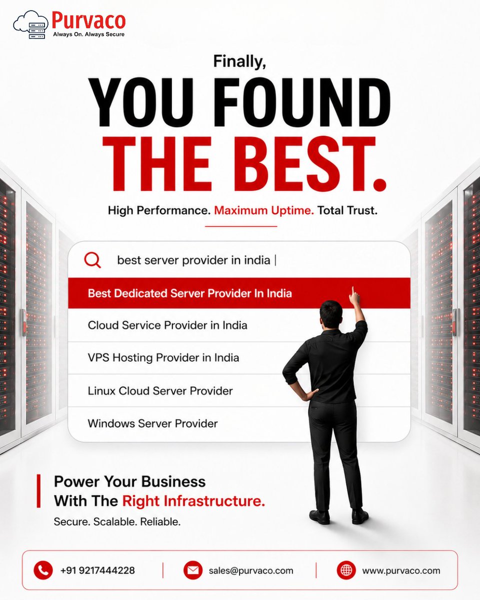 purvaco's tweet photo. Finally, you found the right infrastructure for your business. 🚀

#Purvaco #DedicatedServer #CloudServer #VPSServer #CloudHosting #ServerHosting #WebHosting #LinuxServer #WindowsServer #DataCenter #CloudInfrastructure #ITInfrastructure #ServerProvider #HostingIndia https://t.co/BwkdX38Vyc