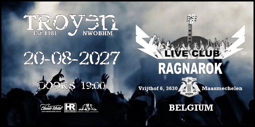 Troyen14's tweet photo. Following the invitation to appear appearance at Hells Pells Metal e.V. in Germany we are stoked we are returning to Ragnarok Live Club in Belgium. #livemusic #supportlivemusic #nwobhm #classicmetalrecords #suprememusiccreations #101drumAB #ometecymbals #pellwooddrumsticks https://t.co/9Zy32LGEHm