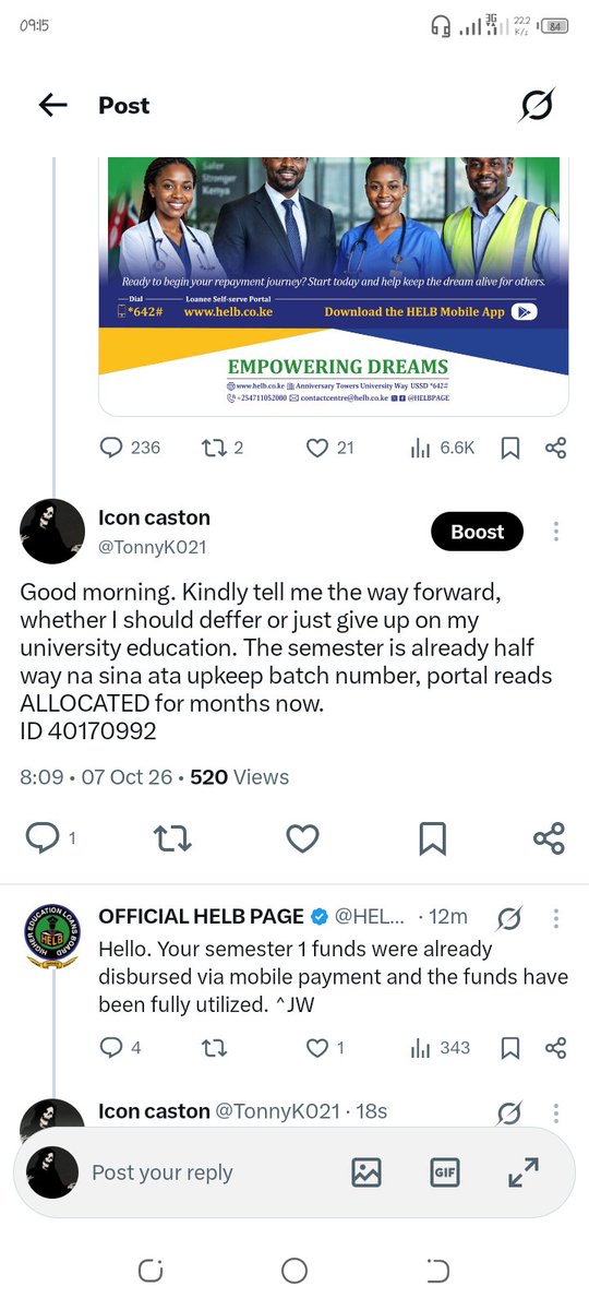 TonnyK021's tweet photo. @HELBpage Kindly clarify this response coz my wallet still reads zero and I haven't received any payment notifications
ID 40170992 https://t.co/cPU8RI3QtU