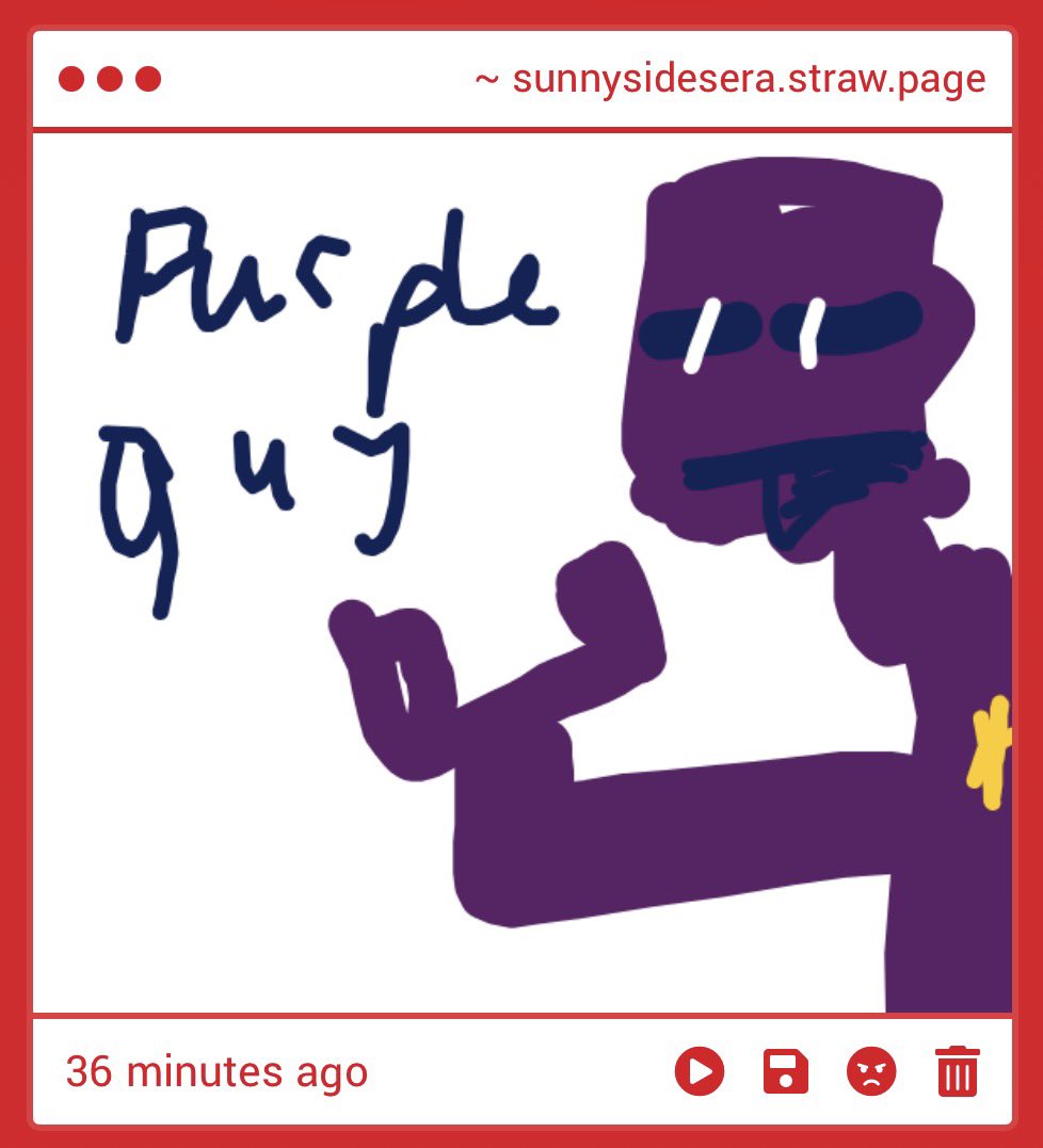 sunnysidesera's tweet photo. purple guy ^_−☆ https://t.co/f6miyK9x3v