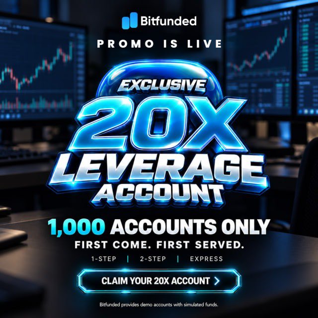 bitfunded's tweet photo. 🚨 OUR BIGGEST DROP IS HERE 🚨

You’ve been waiting for it but now it’s time to see what we’ve been building.

⚡️ 20X LEVERAGE ACCOUNTS ARE LIVE

But there’s a catch:

🔥 ONLY 1,000 ACCOUNTS AVAILABLE

1-Step | 2-Step | Express

First come. First served.

Claim yours before it's too late ‼️