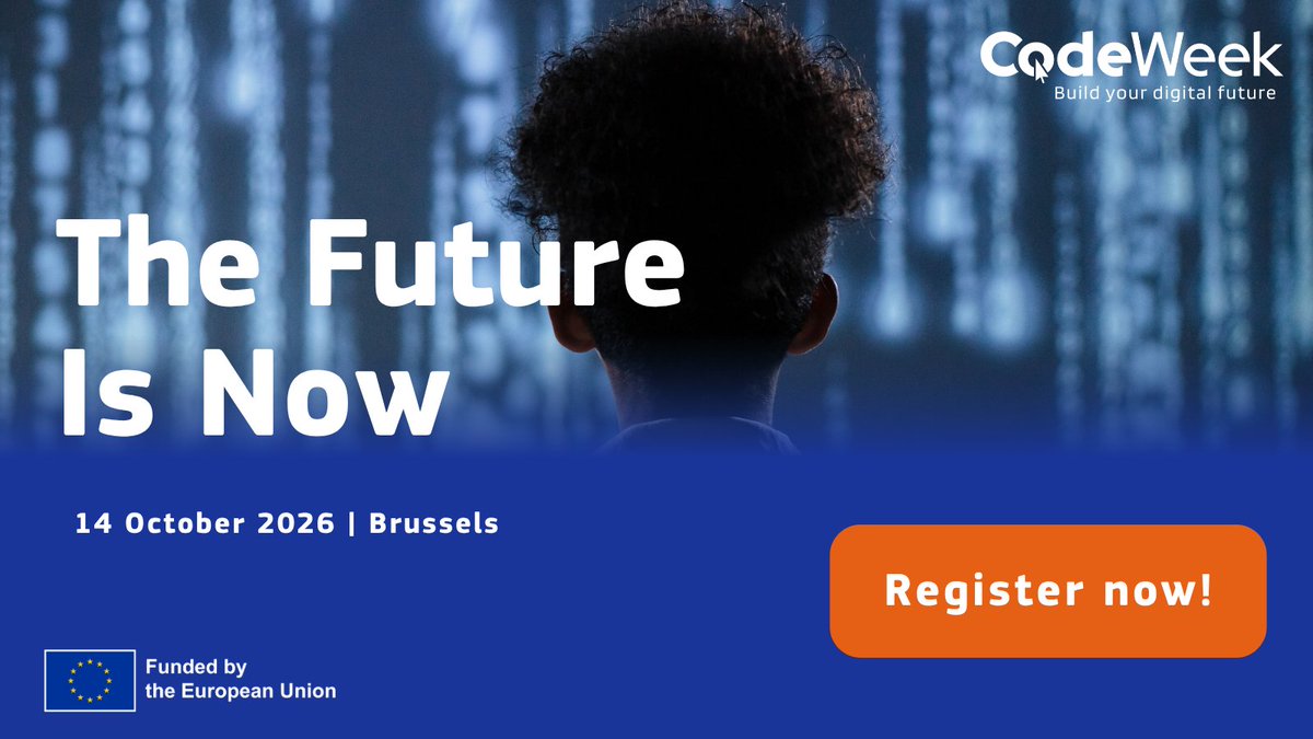CodeWeekEU's tweet photo. Digital skills grow when education &amp; industry collaborate. 💡

Join us to explore success stories &amp; tools building stronger pathways for digital talent!

📅 14 Oct | 📍 Brussels

Explore the programme and register👉 https://t.co/dVwVsRVFt3

#EUCodeWeek #DigitalSkills https://t.co/PLqsc9JkAm