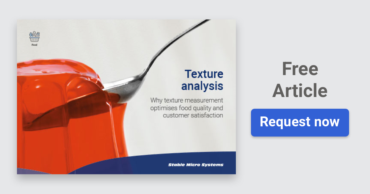 StableMicro's tweet photo. Read our article on texture analysis and discover how texture measurement can optimise food quality and customer satisfaction: https://t.co/Ih8Kq37YnK https://t.co/PpLfw3fne0