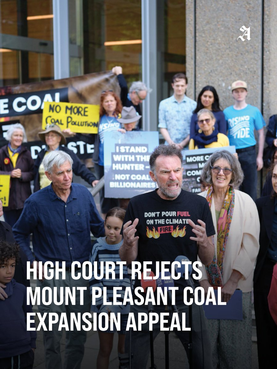 AuMiningReview's tweet photo. High Court rejects Mount Pleasant coal expansion appeal

Read more - https://t.co/y62CtXBwV1 https://t.co/I5dB3QhnWi