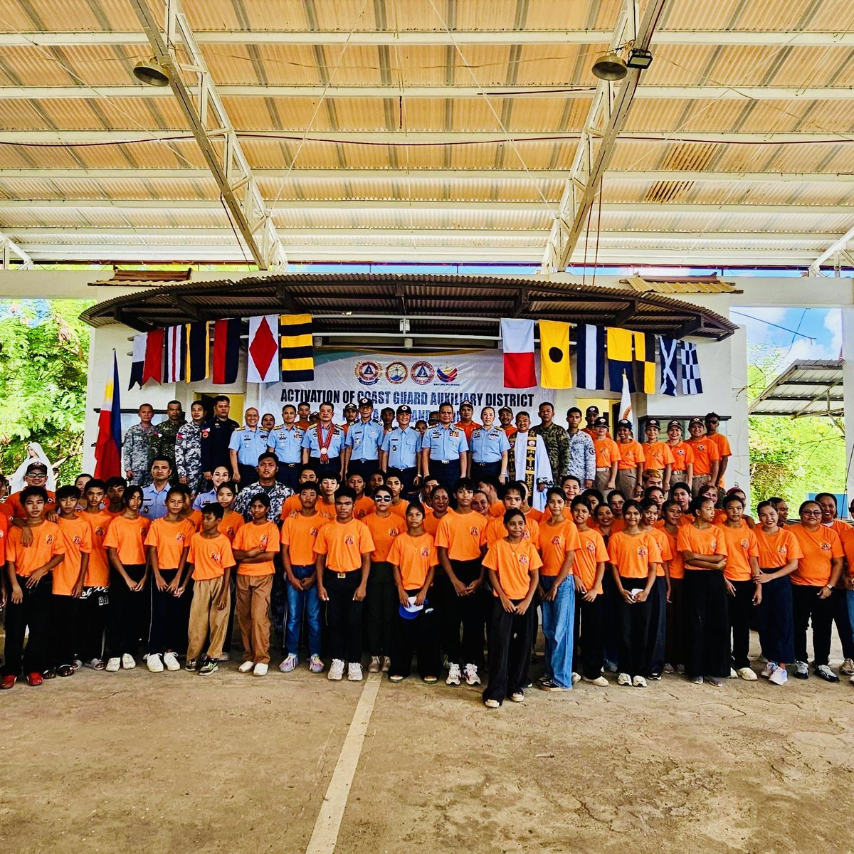 jaytaryela's tweet photo. PCG COMMANDANT ACTIVATES COAST GUARD AUXILIARY DISTRICT IN KALAYAAN ISLAND GROUP; KALAYAAN MAYOR LEADS NEW PCGA MEMBERS IN OATH-TAKING

Philippine Coast Guard (PCG) Commandant Admiral Ronnie Gil L. Gavan visited Pag-asa Island today, 07 October 2026, to lead the activation of the Coast Guard Auxiliary District Kalayaan Island Group and the donning and oath-taking of new members of the Philippine Coast Guard Auxiliary (PCGA).

The new PCGA members were led by Kalayaan Municipal Mayor Beltsazar "Billy" Alindogan, together with teachers of the Department of Education (DepEd), members of the Municipal Disaster Risk Reduction and Management Council (MDRRMC), and officials of the Local Government Unit (LGU) of Kalayaan. The ceremony was held at the Covered Court of Pag-asa Island.

During the event, Admiral Gavan also congratulated the youth of Pag-asa Island who graduated as Sea Scouts after completing PCG-led training in Basic Life Support (BLS) and Water Search and Rescue (WASAR). He commended the young graduates for choosing to equip themselves with life-saving skills that will directly benefit their families and their island community. The Sea Scout graduates also received school bags from the Operation Brotherhood Community Montessori.

In his message, the Commandant emphasized that the PCGA is fundamentally about volunteerism. He said that through the Auxiliary, the PCG can instill in the minds of the public the importance of preparedness and resiliency, especially in a remote island community where immediate help depends on the readiness of its own people. At the same time, he stressed that volunteers from Kalayaan become partners of the government in standing for the country's sovereign rights in the West Philippine Sea.

"The activation of the Auxiliary District here in Pag-asa means that the civilians of Kalayaan now stand shoulder to shoulder with your Coast Guard. Volunteerism is not only about responding to emergencies; it is also about showing the world that Filipinos live here, serve here, and will continue to protect what is rightfully ours," Admiral Gavan said.

As part of his visit, the Commandant also awarded and recognized the PCG personnel who responded to the blast fishing incident near Pag-asa Island on 04 October 2026. On that day, an inter-agency team led by the Coast Guard District Kalayaan Island Group (CGD KIG), together with the Philippine Navy, including Marines, and the PNP Maritime Group, responded to a report of suspected dynamite fishing near Sandy Cays 2 and 3, about three nautical miles west of Pag-asa Island, within the territorial sea of the Philippines.

Admiral Gavan lauded the responders for their professionalism, courage, and restraint in enforcing Philippine laws against a destructive practice that damages coral reefs and depletes the fish stocks that Filipino fishermen in the Kalayaan Island Group depend on.

"What you did last Sunday was a routine law enforcement operation, but you carried it out under conditions that were anything but routine. You showed that the Philippine Coast Guard will not abandon its duty to protect our marine resources, even under intimidation," the Commandant told the awardees.

The activation of the Coast Guard Auxiliary District Kalayaan Island Group complements the establishment of the Coast Guard District Kalayaan Island Group, which has raised the PCG's presence in the KIG to a new level by enabling faster response, better sustainment of operations, and closer coordination with the Municipality of Kalayaan and other government agencies.

These initiatives are in accordance with the guidance of President Ferdinand R. Marcos Jr., who has called for a culture of preparedness and a whole-of-society approach to building resilience, and for firm national resolve in defending what is ours and responsible stewardship of the country's marine resources.