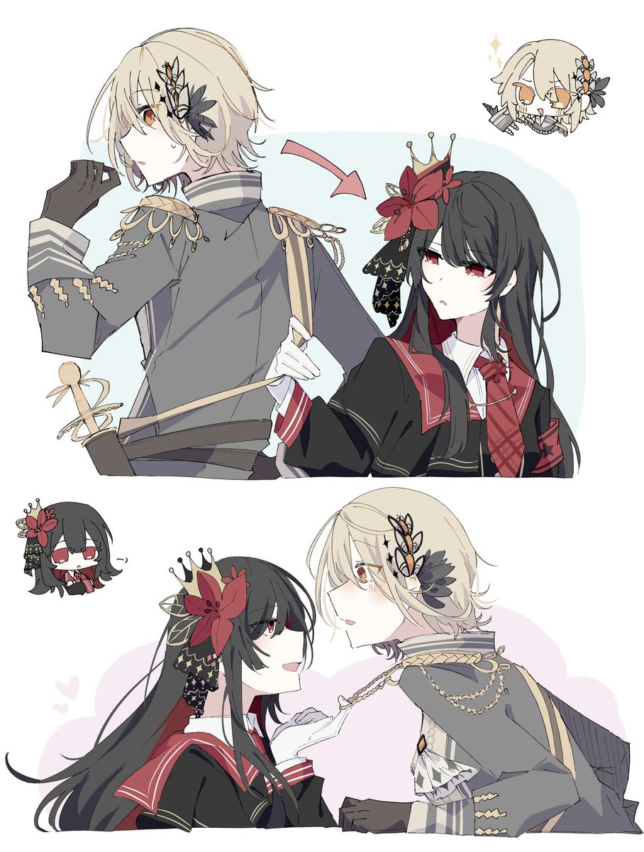 siu_ki__'s tweet photo. ヒロレイ

　引っ張れる服 🗡️

 #まのさば二次創作 https://t.co/uY5eaq6dl9