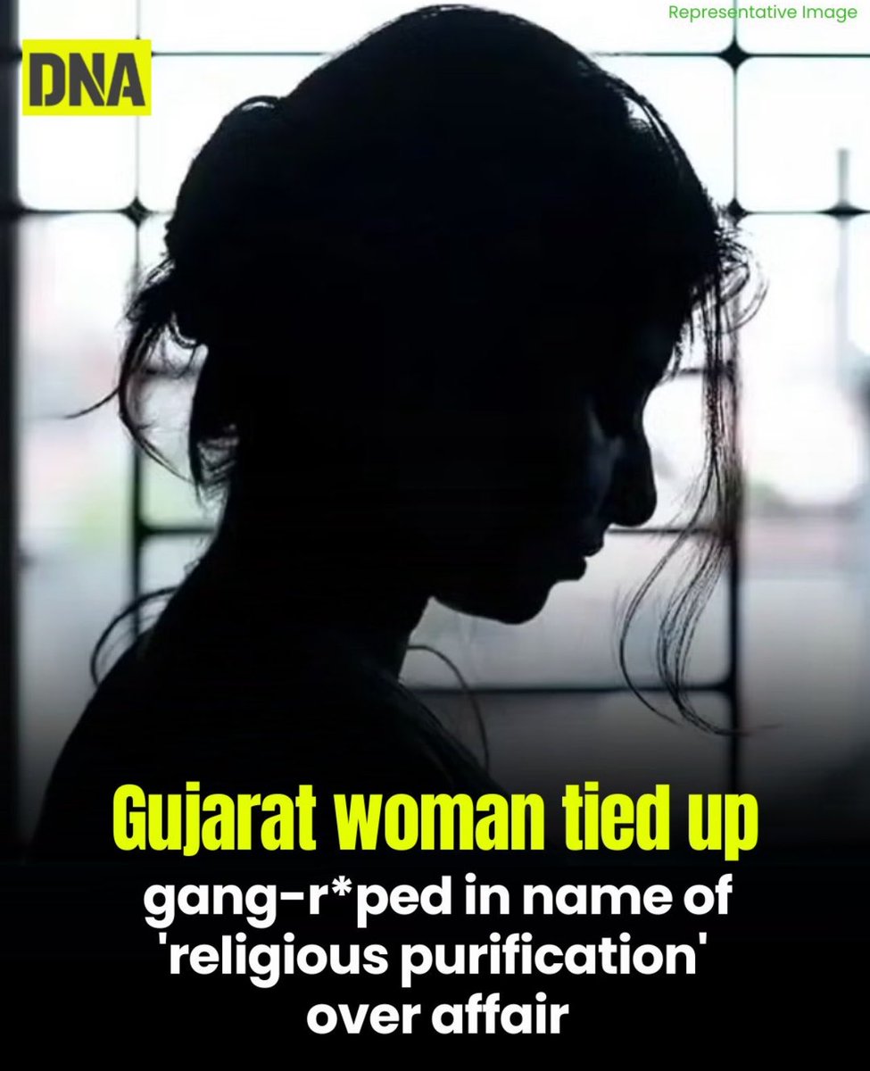 th_anonymouse's tweet photo. A married woman in Gujarat was tied up and sexually assaulted by a group of men in the name of religious purification after she was accused of having an affair.

Let that sink in.

See how men use religion to sexually exploit women, but dare to question their religion, and suddenly you’re a wh*re.

A rapist always hide behind religion.