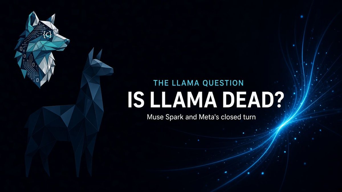 thinkreviewdev's tweet photo. Did Meta quietly kill Llama?

With Muse Spark, @MetaAI is pivoting from open weights to closed APIs—changing Meta's frontier strategy forever.

Read more: https://t.co/Wmz1ZuXy3F

#AI #Llama #LLMs https://t.co/fCoB0lswIe
