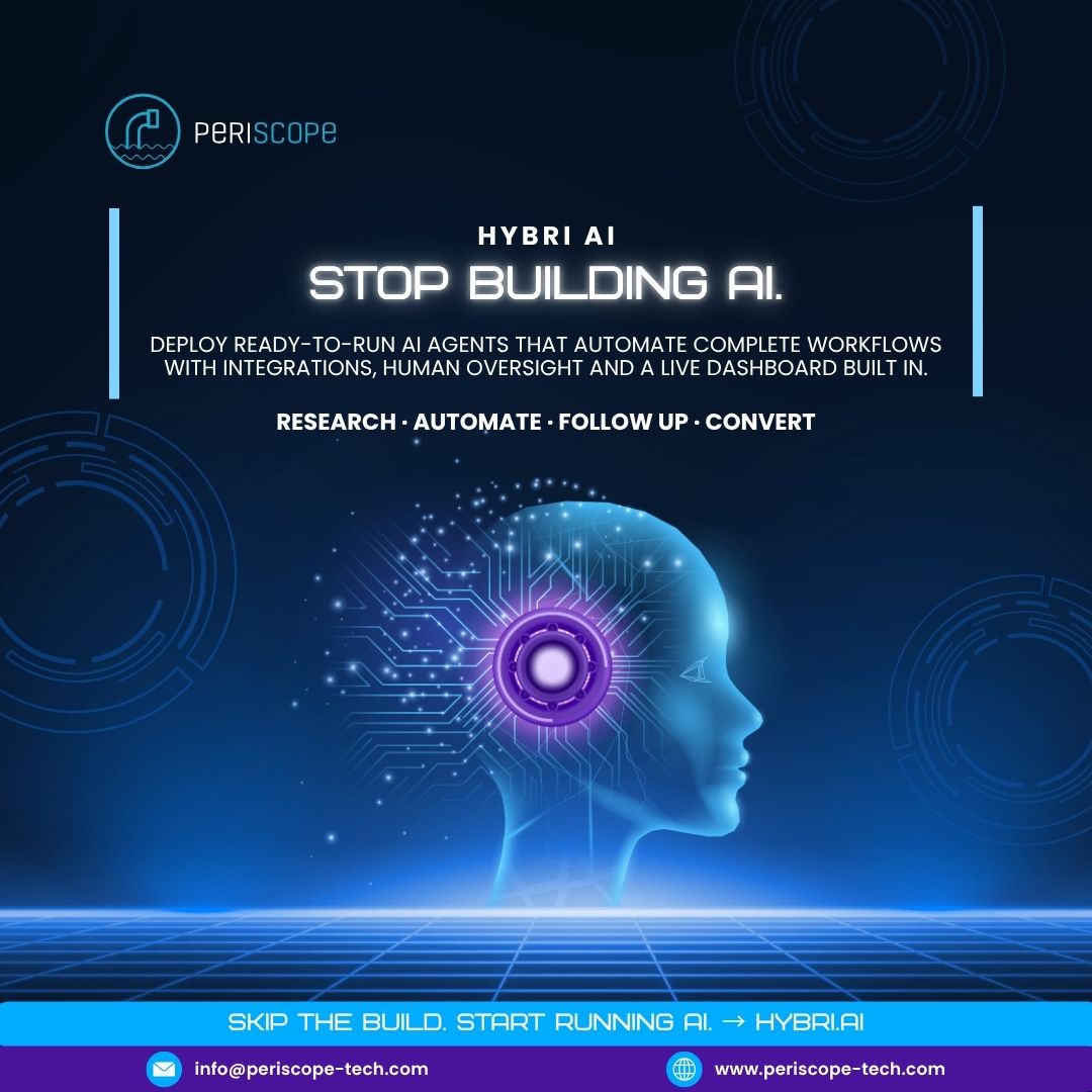 PeriscopeTechno's tweet photo. AI shouldn’t sit on your roadmap.

It should execute the work.

Research. Outreach. Lead response. Follow-ups. Meeting booking.

→ https://t.co/BdjYPXpK5L

Ready-to-run AI agents.
Built for real workflows.
Focused on outcomes.

#AI #AAgents #Automation https://t.co/L1dbiL1NUp