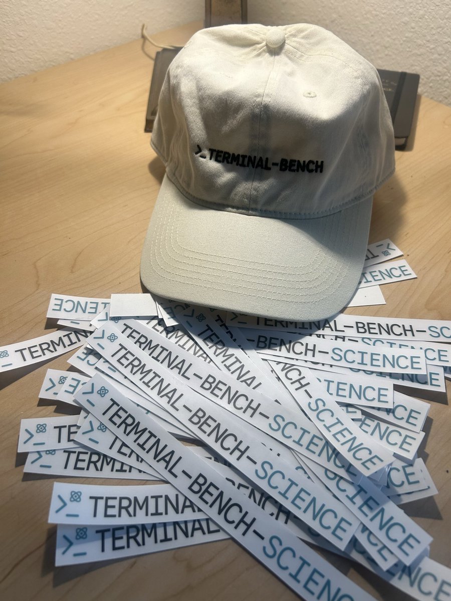 StevenDillmann's tweet photo. I’ll be in SF all day on Thursday &amp; Friday this week. If you’re in SF for COLM or SF Tech Week and would like to chat and get Terminal-Bench-Science merch, get in touch via DM! 

Thanks to @LaudeInstitute &amp; @harborframework for organizing the merch. https://t.co/51Qd6lBnzo