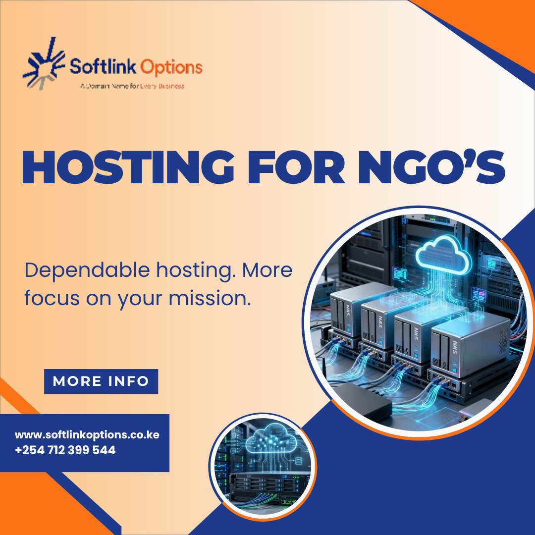softlinkoptions's tweet photo. NGOs run lean teams doing outsized work — hosting shouldn't be one more thing pulling focus away from the mission.
#HostingForNGOs #BusinessGrowth #Kenya #SoftlinkOptions #DigitalBusiness https://t.co/F9Wmu65eUr