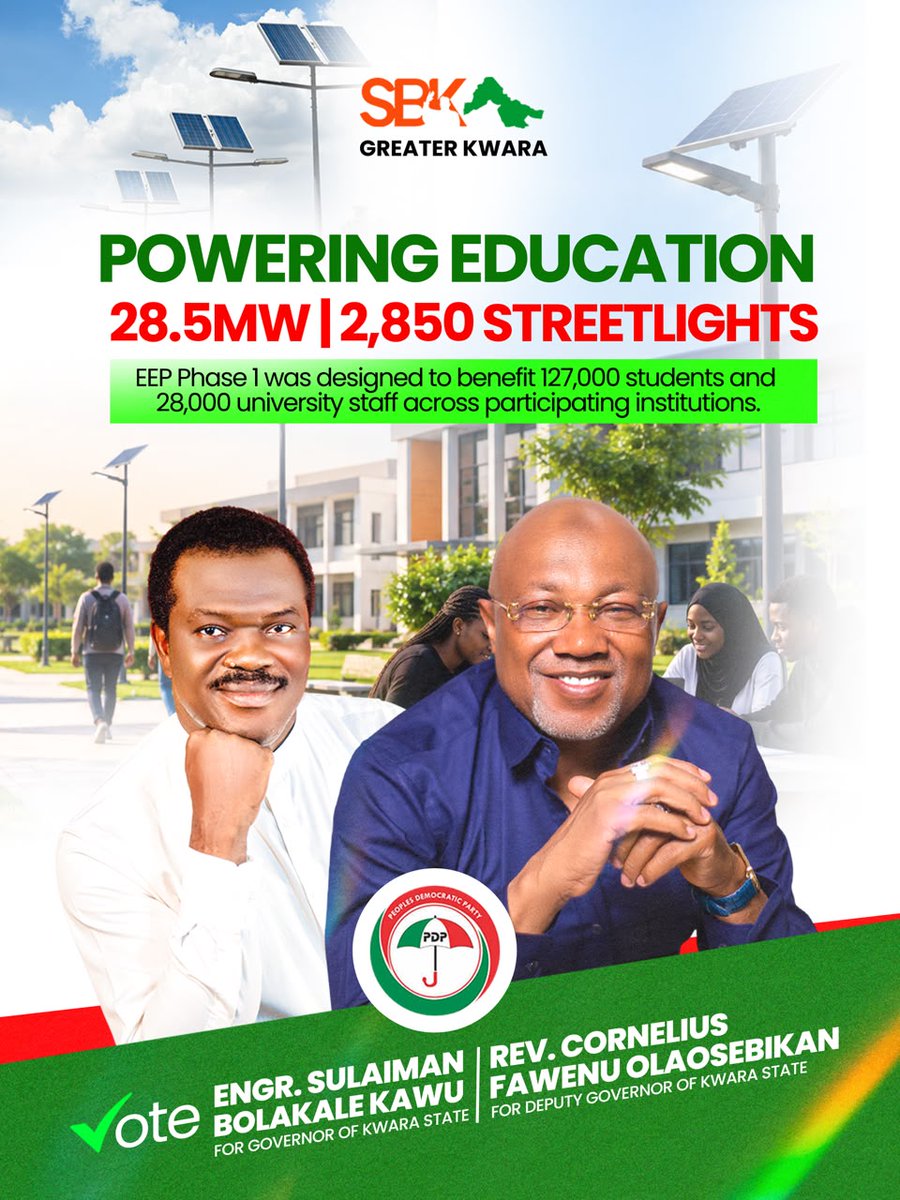 may_sidiq's tweet photo. Power beyond electricity.
The power to learn. The power to be safe. The power to be Greater.
SBK is Powering Education.
Vote PDP.
#SBK2027 #KawuFawenu #KawuFawenu2027 https://t.co/YvtPN0DyGv