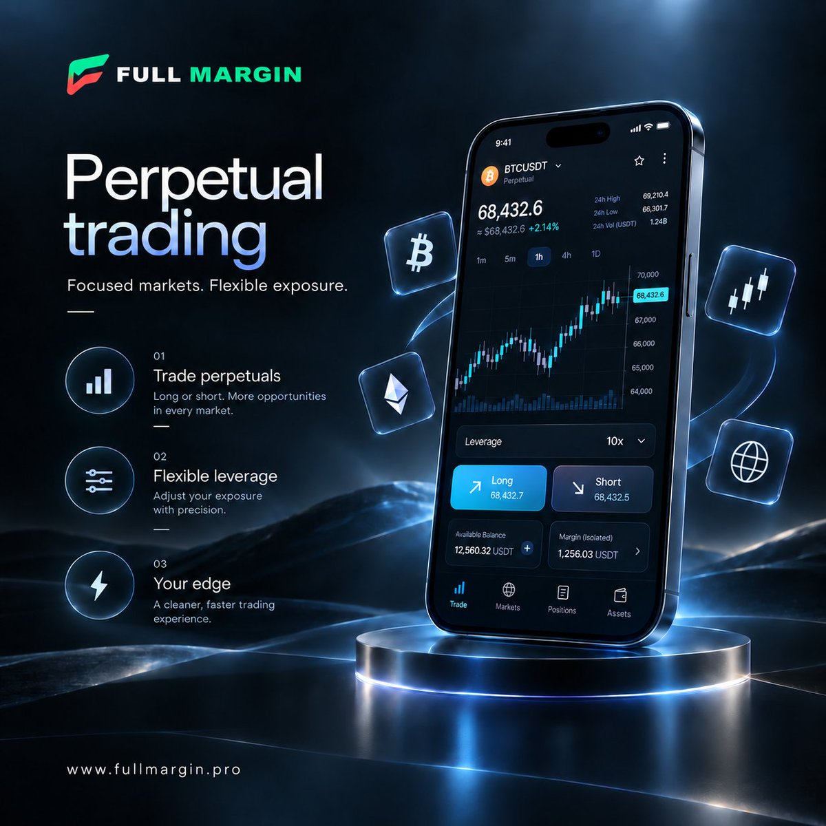 fullmargin_app's tweet photo. A refined approach to decentralized perpetual trading.

Full Margin brings together focused markets, flexible exposure, and a streamlined interface on Solana

https://t.co/NpJeIKADmY https://t.co/jZCnl11vfQ