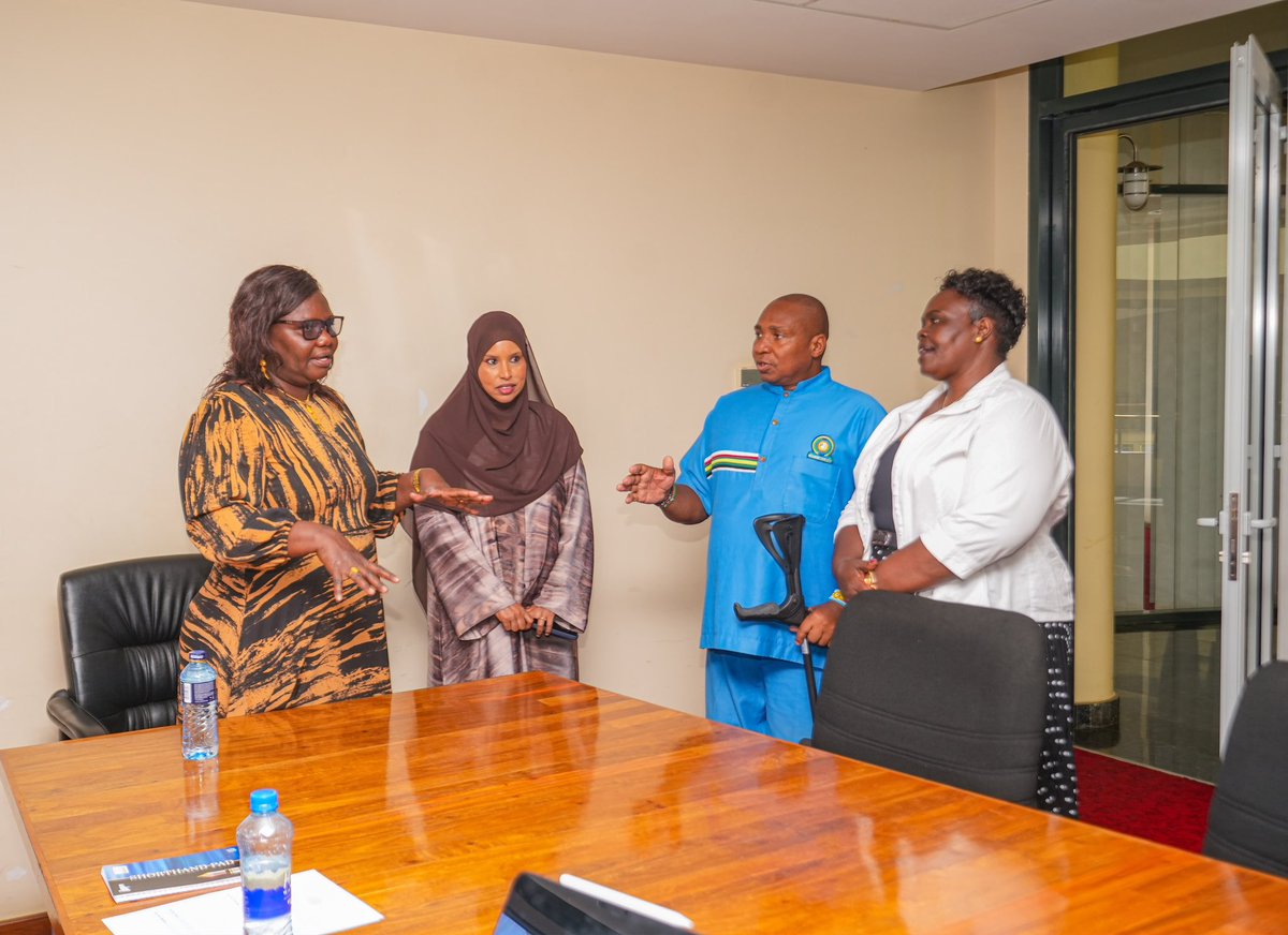 CSBeatriceMoe's tweet photo. Arrived at the East African Community (EAC) Headquarters in Arusha, Tanzania on a working visit. 

I was received by the East Africa Legislative Assembly (Kenya Chapter) MPs Hon. David Sankok, Hon. Falhada Iman and Hon. Zipporah Kering' who are attending the plenary sessions. https://t.co/Rc0y38f386