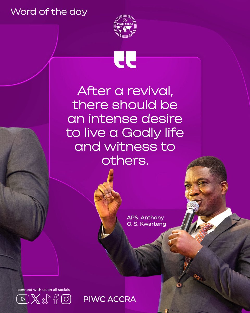 piwcaccra's tweet photo. An intense desire to live a Godly life and witness to others~Revival 💜.

#wordoftheday 
#piwcaccra 
#solutioncentre 
#revival https://t.co/Vn4Y52zolj
