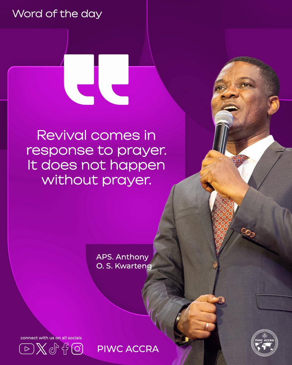 piwcaccra's tweet photo. An intense desire to live a Godly life and witness to others~Revival 💜.

#wordoftheday 
#piwcaccra 
#solutioncentre 
#revival https://t.co/Vn4Y52zolj