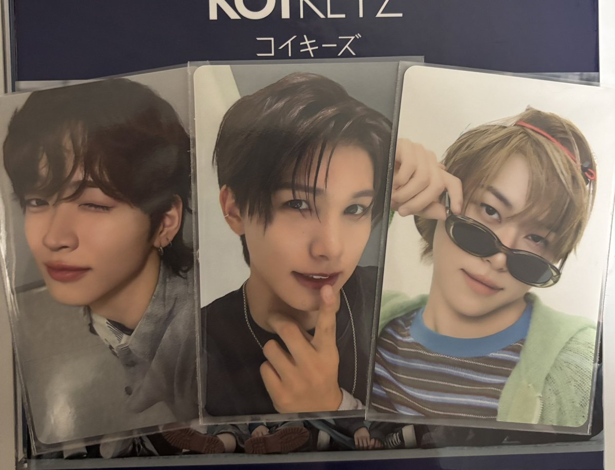 ychxny's tweet photo. KO1KEYZ トレカ 封入トレカ 交換

【譲】加藤、後藤、濱田(画像参照)
【求】小野なんでも

郵送希望です🙇‍♀️
 #KO1KEYZ交換 https://t.co/EmSMFAnkbb