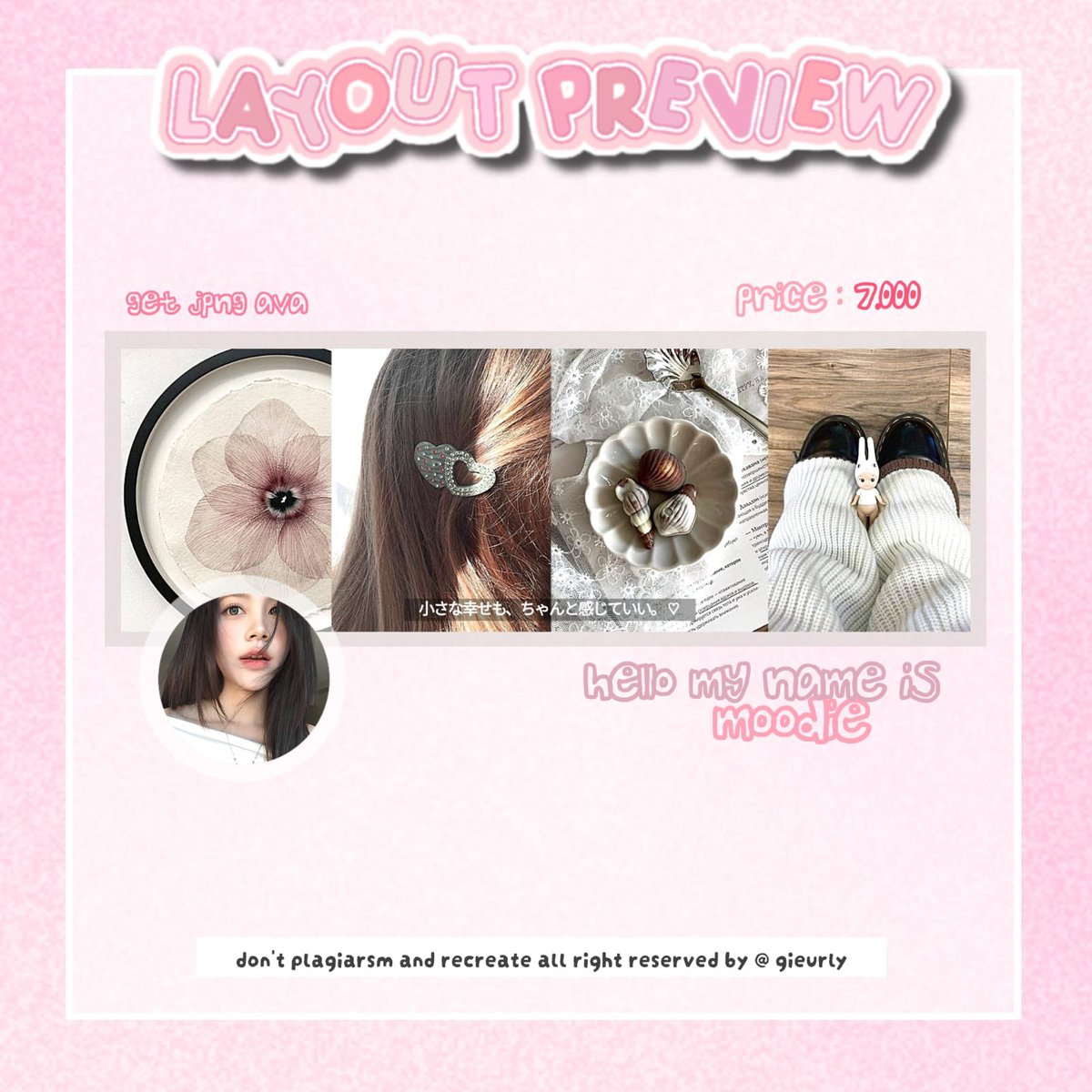gieurly's tweet photo. — 💌 help repost ya, thankies!

halo sweet heart ‼️⭐️ aku punya layout ready stock carmen dan yeon nih ☝🏻 yuk dibawa pulang si cantiknyaa, scroll down for more yaa 🩷🍥🌸😆

#bealanja https://t.co/uK8nnWqzmT