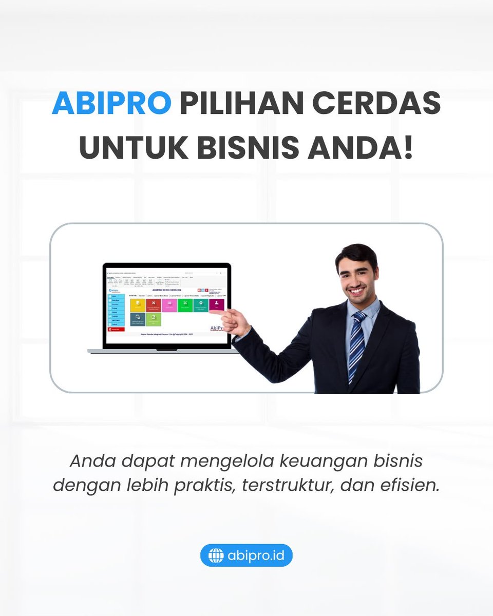 Abipro_software's tweet photo. Dengan AbiPro Software Akuntansi, pencatatan transaksi, pengelolaan keuangan, hingga laporan bisnis dapat dilakukan dengan lebih terstruktur dan efisien.
Karena keputusan bisnis yang baik berawal dari data keuangan yang jelas. 📊 https://t.co/2bHdkkjS9I