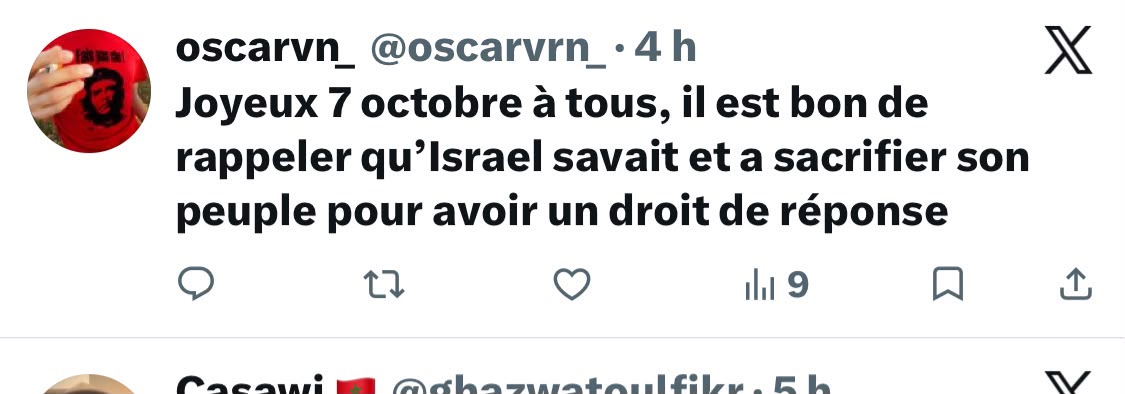 JCoupable's tweet photo. 🚨SIGNALEMENT

Aujourd'hui, trois ans après le massacre du 7 octobre, les pourritures anti-juive et pro-terroristes s'en donnent à coeur joie.
Nous vous invitons à les signaler.
Nous ne laisserons rien passer !

@DILCRAH @ObservatoireOjf @Association_OJE @_LICRA_ @bnvcaeu https://t.co/dGfWYxYFBM