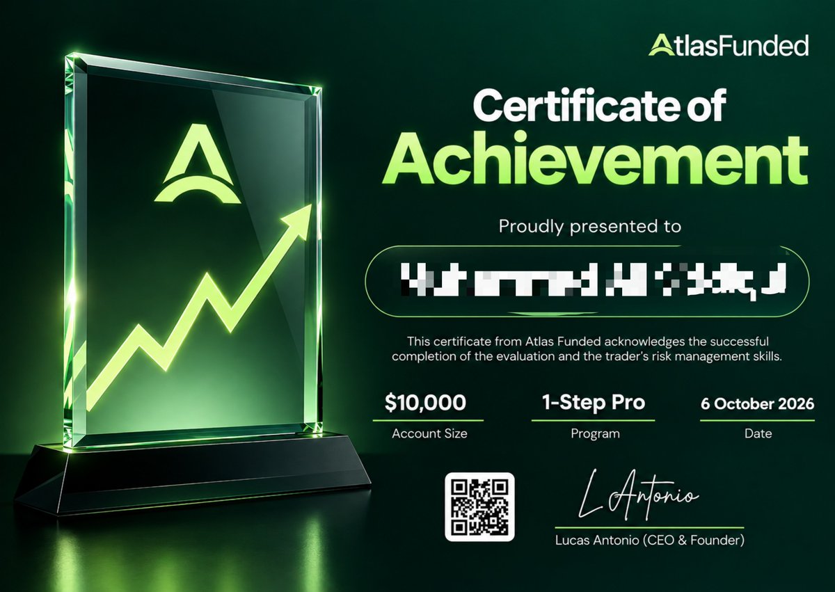muhammadali0989's tweet photo. Alhamdulillah, another milestone achieved.

Today I successfully passed my $10K Atlas Funded Account. 
It wasn’t about taking big risks — it was about patience, discipline and staying consistent. 

One more step forward, one more goal achieved.
The journey continues @LAntonioAF https://t.co/Nj044VU8WC