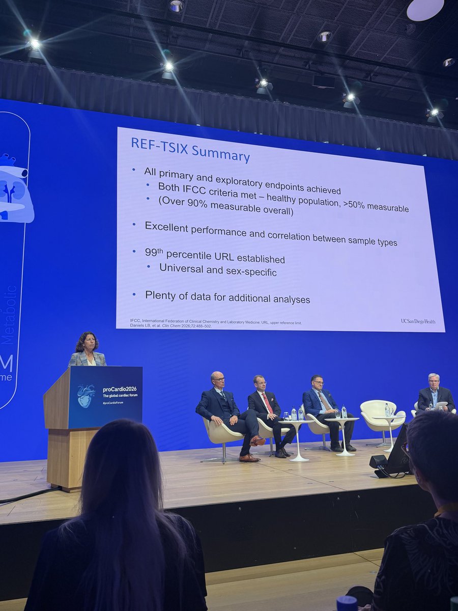 PamTaubMD's tweet photo. @loridanielsmd  kicking off the #proCardioForum with a great overview of the new gen six troponin assay.  @procardioforum @ambarish4786 @mvaduganathan @RonBlankstein @lamcardio @yadersandoval https://t.co/FLp8STtsZ6
