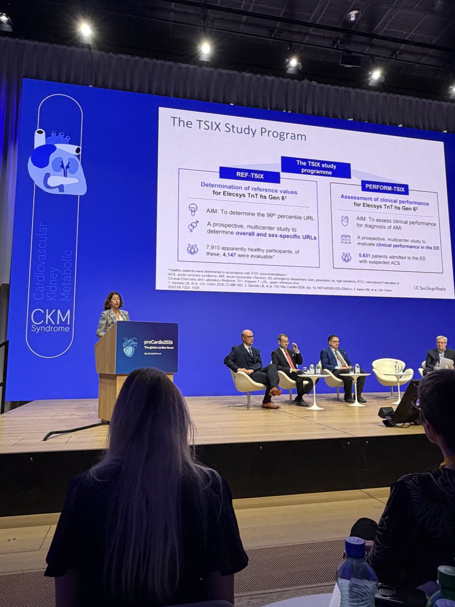 PamTaubMD's tweet photo. @loridanielsmd  kicking off the #proCardioForum with a great overview of the new gen six troponin assay.  @procardioforum @ambarish4786 @mvaduganathan @RonBlankstein @lamcardio @yadersandoval https://t.co/FLp8STtsZ6