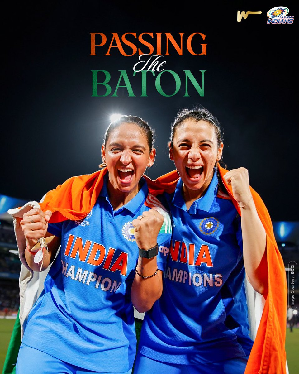 mipaltan's tweet photo. From Harry di to Smri! 🥹 💙

Go well, Captain Smriti 🇮🇳 https://t.co/39tJ6TMw6T