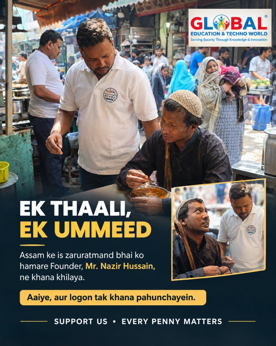 getngoassam's tweet photo. ❤️ Ek thaali, ek umeed, aur kisi ke chehre par sukoon ki muskaan.

Assam mein zaruratmand logon tak khana pahunchane ki hamari koshish mein aap bhi saath dein. 🙏

#EveryPennyMatters #FeedTheNeedy #DonateNow #SpreadKindness #SupportUs https://t.co/rtyfwHc5Cc