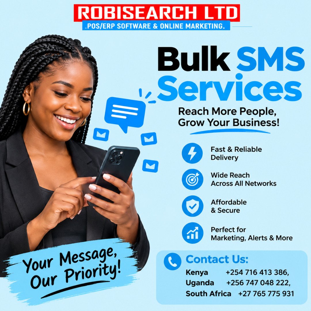cyndela7's tweet photo. Grow your business with Robisearch Bulk SMS Services. Send fast, secure, and affordable promo messages or alerts .Reach your target audience today by calling +254 716 413 386.SaveNa Robisearch ERPsystem
#GetCustomerFeedbackSoftware
GrowNa Robisearch CRMSoftware @RobisearchICT https://t.co/W3dUwVfVaH
