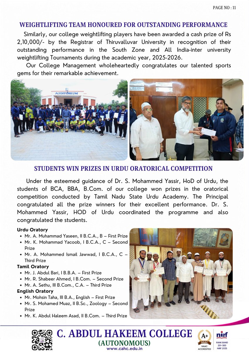 HakeemCollege's tweet photo. AUGUST 2026 — A MONTH OF EXCELLENCE, INNOVATION &amp; ACHIEVEMENT | C. ABDUL HAKEEM COLLEGE (AUTONOMOUS)
https://t.co/jg3Bvv8y1r

https://t.co/MhG6DH1y3m

https://t.co/Uz8EuzsEjT

Academic Excellence • Innovation • Research • Student Achievements • Leadership • Sports https://t.co/eRUtKoMPiA