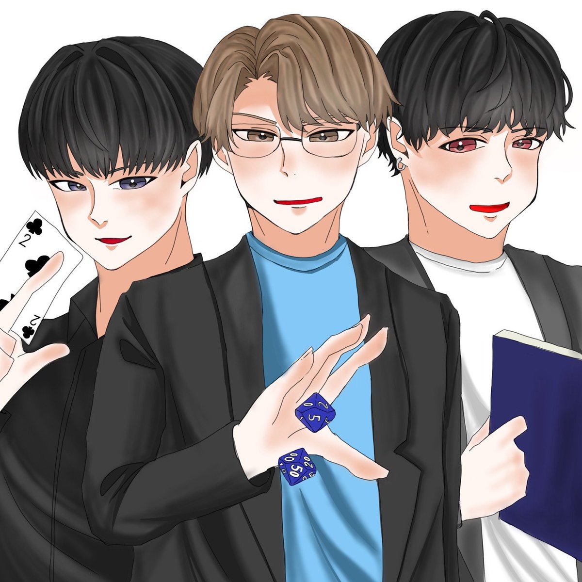 suion2525's tweet photo. 描き終えました✌️幸せそうな推したちです！！！私は箱推しです✌️✌️✌️✌️ https://t.co/uvWhFLFcxE