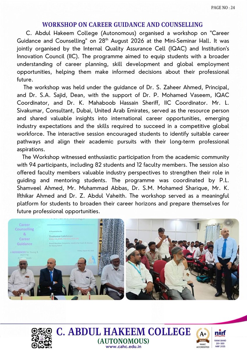 HakeemCollege's tweet photo. AUGUST 2026 — A MONTH OF EXCELLENCE, INNOVATION &amp; ACHIEVEMENT | C. ABDUL HAKEEM COLLEGE (AUTONOMOUS)
https://t.co/jg3Bvv8y1r

https://t.co/MhG6DH1y3m

https://t.co/Uz8EuzsEjT

Academic Excellence • Innovation • Research • Student Achievements • Leadership • Sports https://t.co/2NLdwX1WVa