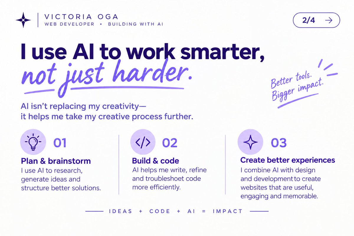 VicksDesigns's tweet photo. I’m a Web Developer, and I’m building with AI.🤖💻
I create modern websites, landing pages, and custom web solutions that don’t just look good—they’re built to work, connect, and make an impact.

Got an idea? Let’s build it. 
#WebDeveloper #BuildingWithAI #WebDevelopment #AI https://t.co/hJW3ni4w2t