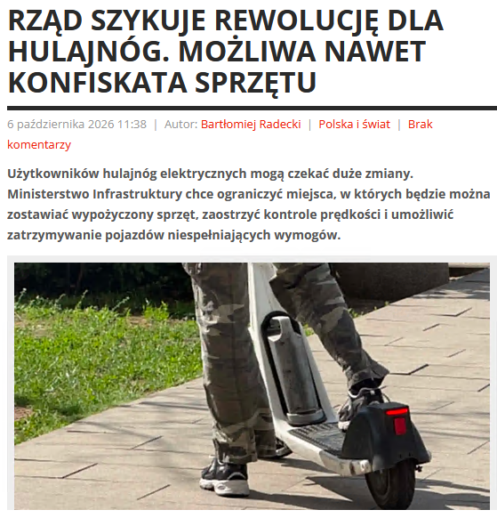 stopkorkom's tweet photo. Tym razem państwo polskie będzie kraść ludziom hulajnogi.

Bolszewicki rząd wywłaszczający ludzi z prywatnej własności, pod pretekstem innych przewinień.

👉W wolnym świecie czyjś występek nie daje prawa innym, a zwłaszcza systemowi państwowemu, by go okraść.
Samochody, hulajnogi, kompletny brak proporcjonalności kary do występku.

Co następne? Konfiskata domu, ziemi, za wycięcie drzewa?
Tak padają już takie propozycje.

👉Państwo które ma ludzi chronić przed bezprawiem, okazuje się że jest właśnie największym złodziejem i bandziorem. 

🖕To poco nam ono? Tego bolszewickiego syfu mamy bronic? Takiego WAŁA, jak polska cała. 

@lkwarzecha  @Warszawski_R @KoronaWarszawa @SlawomirMentzen @1972tomek @TheCejrowski @rafalhubert @krzysztofbosak @bartlomiejpejo @NawrockiKn @hdmakler  @GrzegorzBraun_  @auto_moto_pl