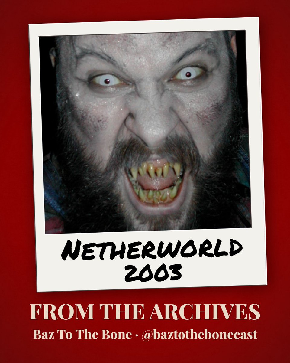 baztothebonepod's tweet photo. From the Netherworld archives: a few of the faces I wore during ten years as a haunted house monster. Plus one off-duty. Episode 12 is out now. Link in bio. #HauntedHouse https://t.co/5EKUwwSsnQ
