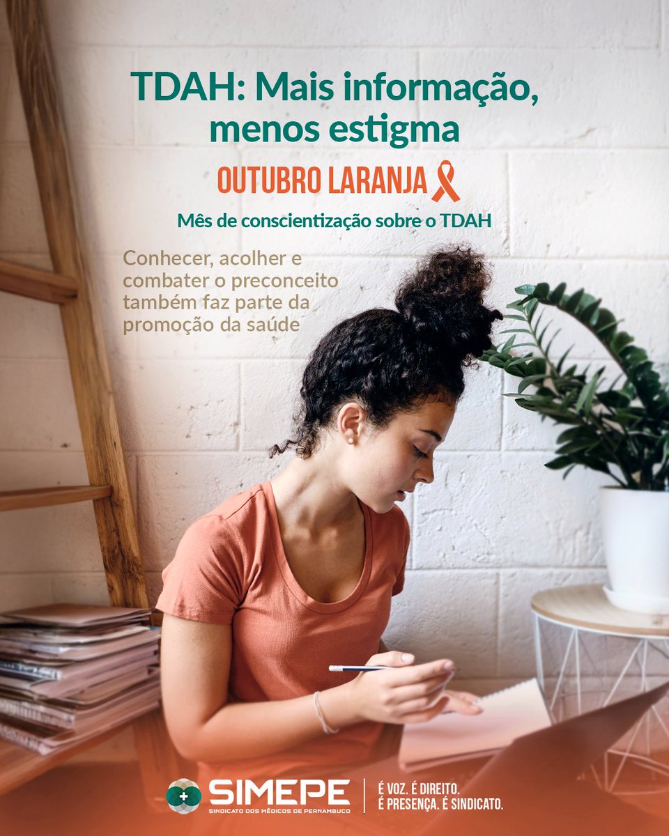 imprensasimepe's tweet photo. 🧡 Outubro Laranja: informação para acolher, conscientizar e combater o preconceito. No mês de conscientização sobre o TDAH, o Simepe reforça a importância de uma sociedade que saiba escutar, acolher e respeitar as diferentes formas de viver e se relacionar com o mundo. https://t.co/2U3CYstILp