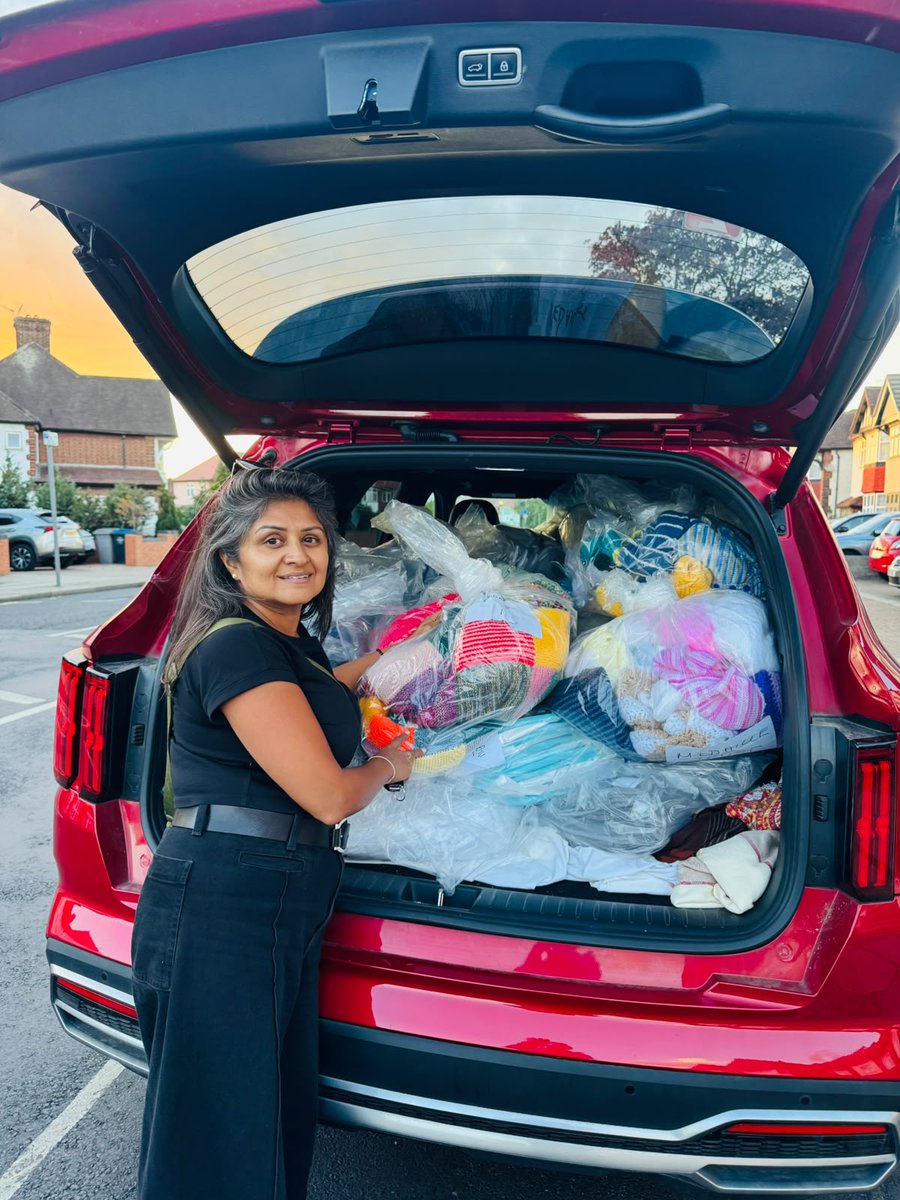MedailleTrust's tweet photo. A heartfelt thank you to The Queen Mother’s Clothing Guild for a car full of beautiful donations.
From hand-knitted blankets to children’s clothes, every stitch has been made with love and will bring comfort to the survivors and families we support.

#MedailleTrust #ModernSlavery https://t.co/KPVuxO77bN