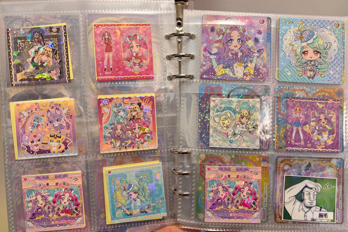 kazamitan's tweet photo. 最近バインダーにプリキュアのシールをファイリングするのはまってるんですよ https://t.co/IoivXzpfcf