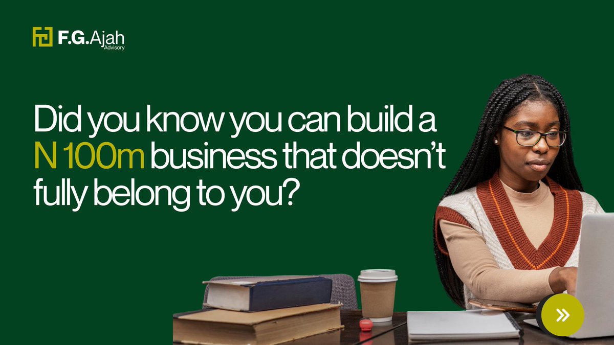 FGAjahAdvisory's tweet photo. You can build a ₦10M business and still have gaps in what you actually own and protect.

Your brand, IP, systems, people and assets all carry value.

What are you building that needs protecting? https://t.co/gtyT9hxrfU