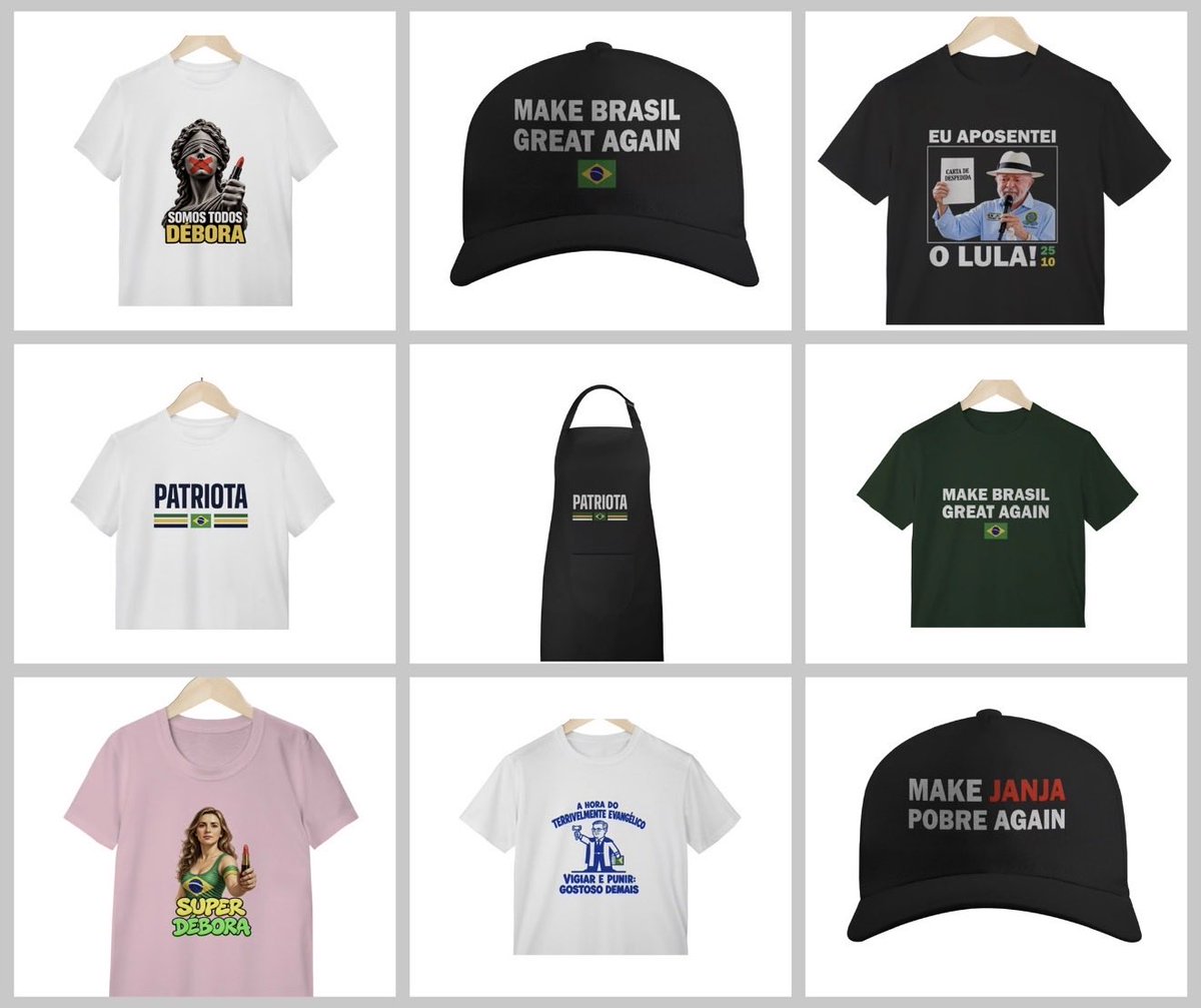 MeninRibeiro's tweet photo. Alopre um esquerdista E ajude a Débora do Batom.

Colocamos a UNIFORME PATRIOTA 🇧🇷 de pé ontem e já subimos várias novas estampas, incluindo em tamanhos femininos agora.

Marca criada para quem quer vestir o que acredita. 50% vai para a Débora*, com prestação de contas aberta no canal de WhatsApp da loja.

Nos produtos dela, SOMOS TODOS DÉBORA e SUPER DÉBORA, ela recebe 100% 😊

Acesse https://t.co/4VvWcuQRrT, faça a sua cestinha e indique para os amigos!