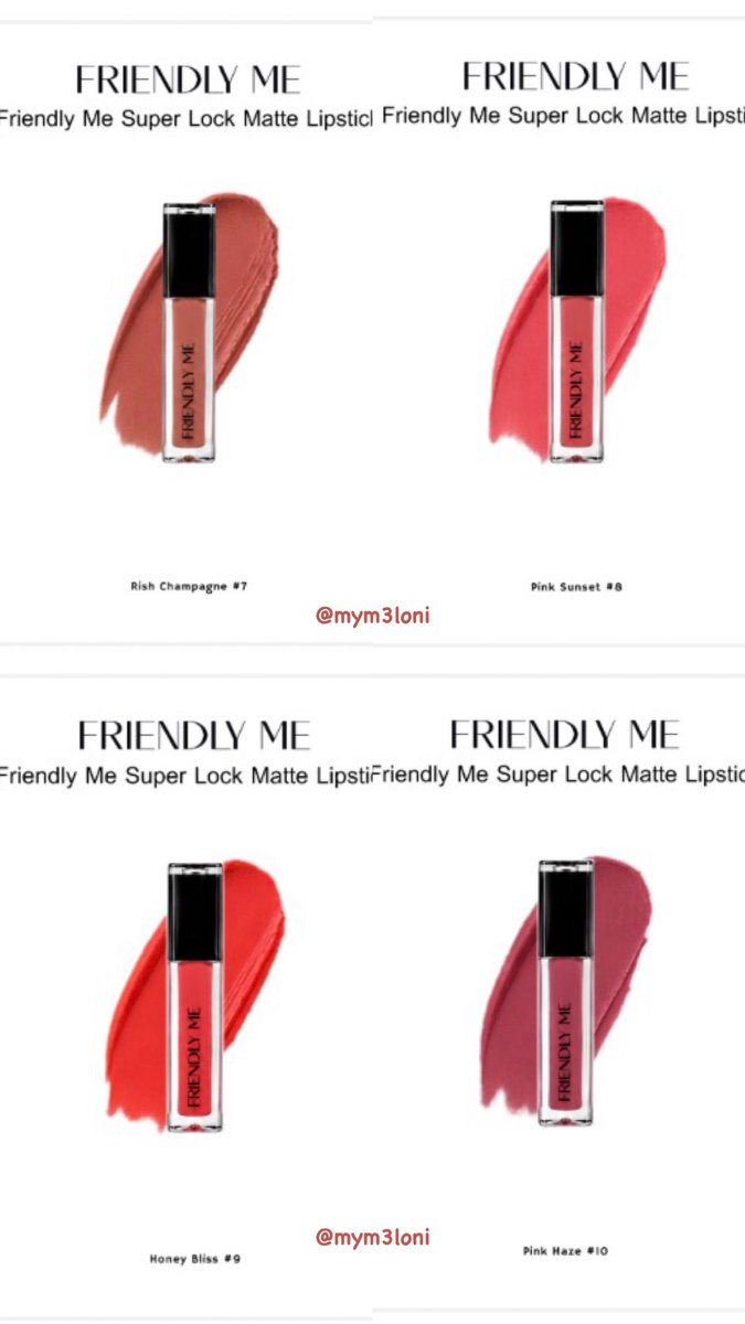 mym3loni's tweet photo. wts ขาย

♡⸜ Friendly Me Super Lock Matte Lipstick

แท่งละ 130 ส่งฟรี (ราคาเต็ม660)

สนใจ dm ได้น้า ส่งผมไปหาพี่ปิงทีคั้บ🥺
#FriendlyME #FriendlyME_Thailand 
#FriendlyMeSuperLockMatteLipstick https://t.co/MaSOjSEiU7
