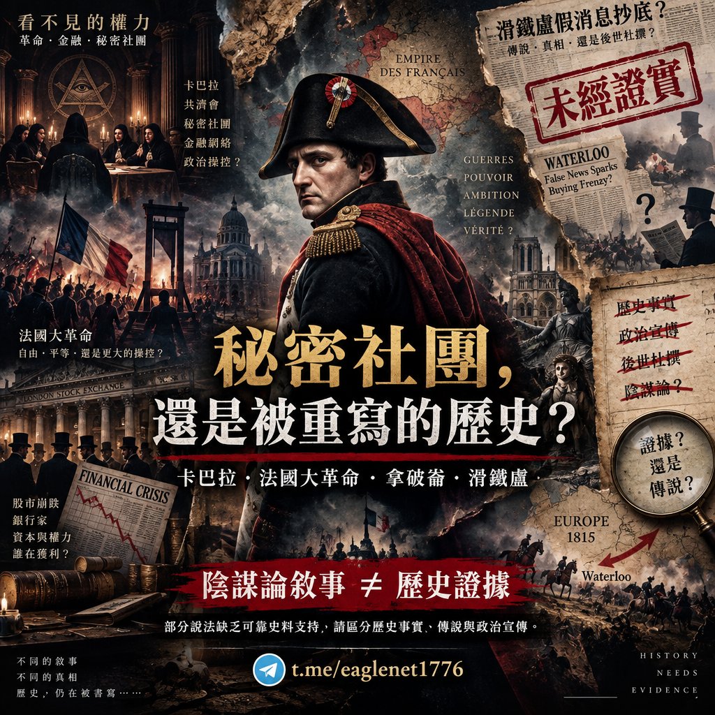 eaglenet1776's tweet photo. 🎬 一支讲「卡巴拉、秘密社团与拿破仑」的影片

简单说，这支约 20 分钟的影片在推销一套「犹太秘密集团颠覆世界」的说法。它先是声称卡巴拉（尤其《光辉之书》）教导「犹太人是注定统治世界的优越存在」
⚡️讀完整內容📷https://t.co/vOIm6EhPIO      
🅧原文: https://t.co/zQfJ78RBEM https://t.co/PgxcCpdajw