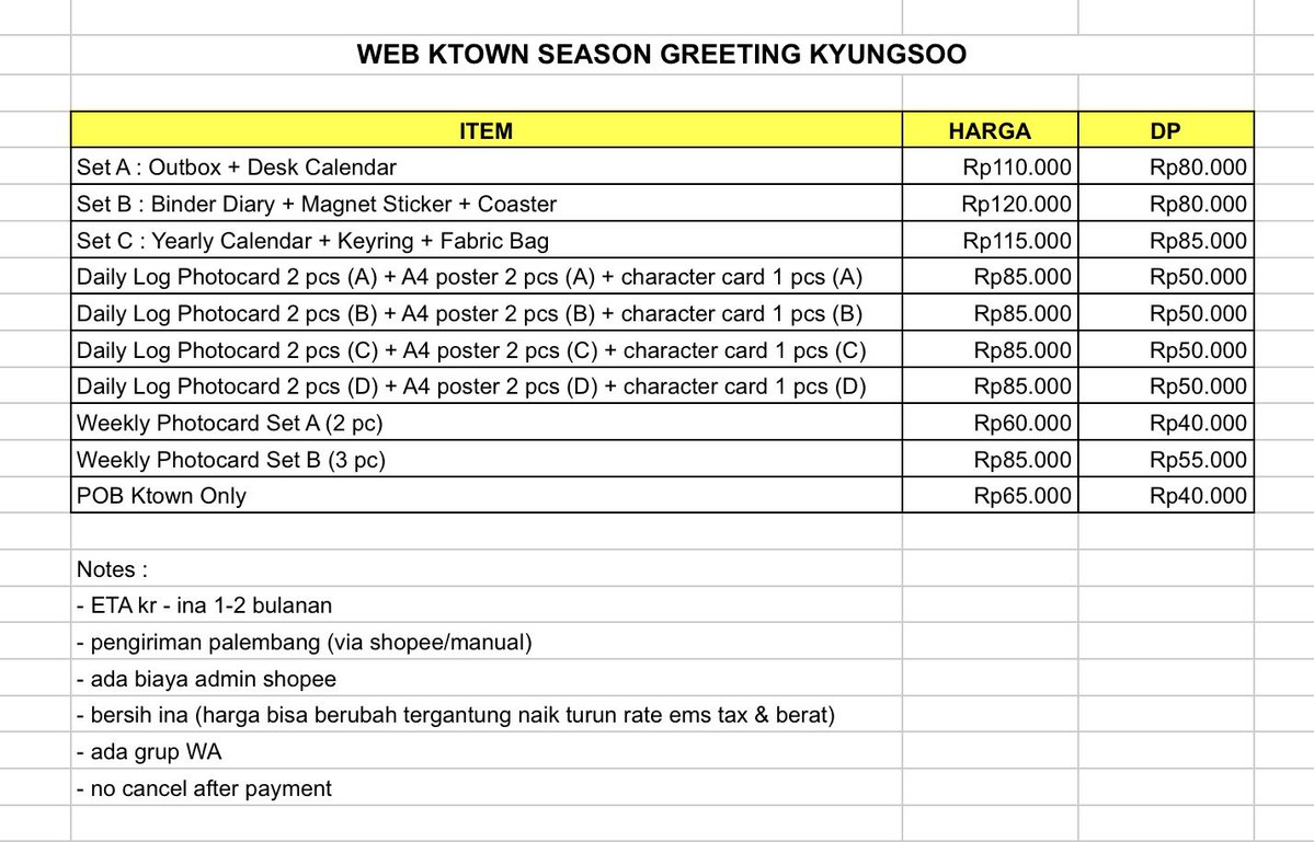 soosoonow's tweet photo. guys aku open sharing pribadi season greeting 2027 kyungsoo buat yang mau take bisa dm ya💗

t. wts sharing sg season greeting kyungsoo d.o 2027 ktown https://t.co/nBGuHYKpY6