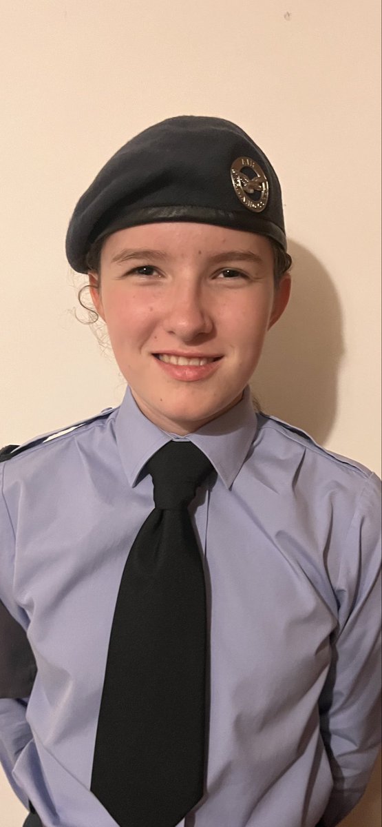 RushmoorCouncil's tweet photo. This is 14-year-old Air Cadet Alexi Smyth, who has been an RAF Air Cadet with 413 (Aldershot) Squadron for seven months.
Alexi joined the Cadets as a first step towards becoming an aircraft technician, but now aspires to be a pilot in the Royal Air Force.
#NationalCadetsWeek https://t.co/DyEwUY8YCp