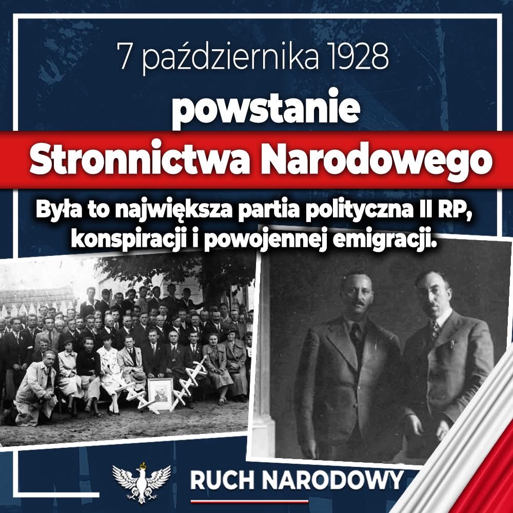 PGRomanek's tweet photo. 98 lat temu z przekształcenia ZLN powstało Stronnictwo Narodowe, czyli największa partia polityczna w II RP. 
Pierwszym prezesem SN został wybrany Joachim Bartoszewicz. https://t.co/joVnnDonDr