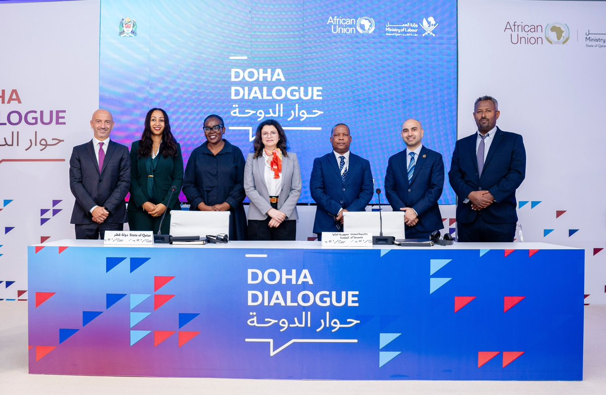 iloarabstates's tweet photo. From commitments to action. 
The second #DohaDialogue brought Africa and the Arab States together around fairer, safer and more sustainable labour mobility — from skills and fair recruitment to social protection and better data. 
Read the ILO release: https://t.co/H8zfnB9FeQ
@ILOAfrica